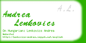 andrea lenkovics business card